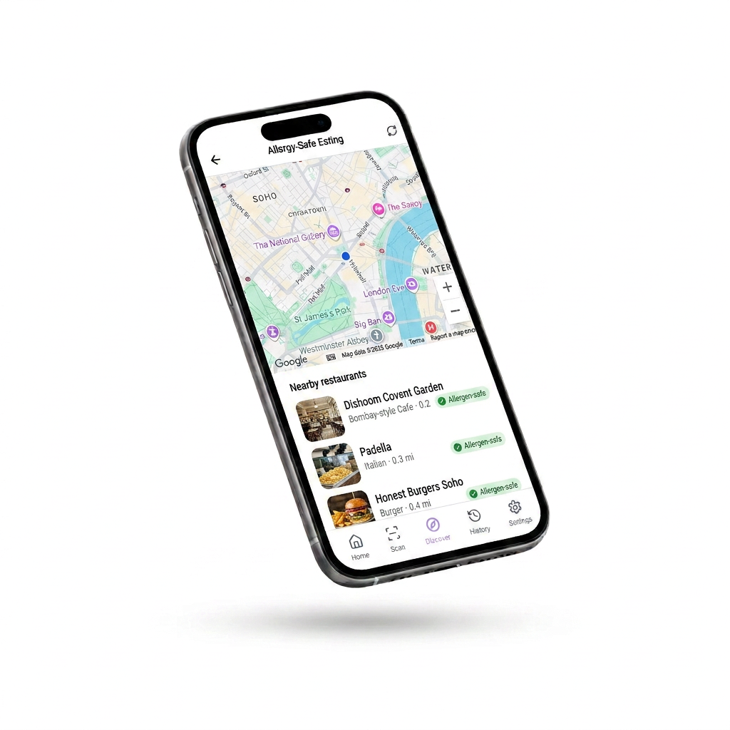 Map of allergen-friendly restaurants